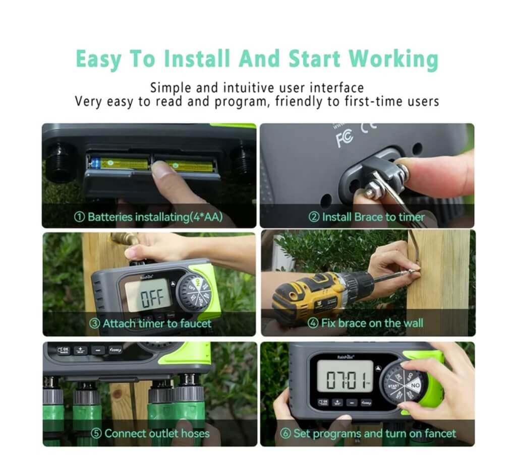RainPoint 4-Zone Digital Water Timer