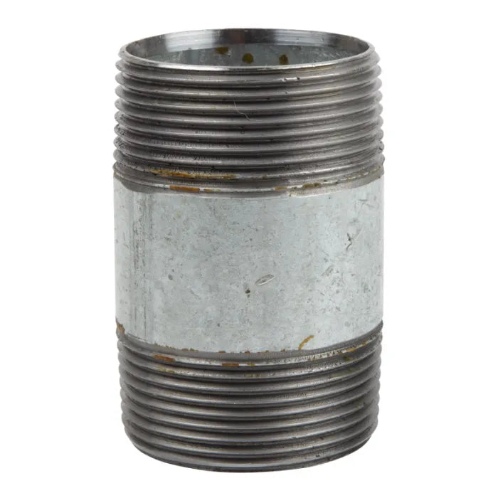 32mm galvanized nipple barrel fitting with threaded ends for pipe connection