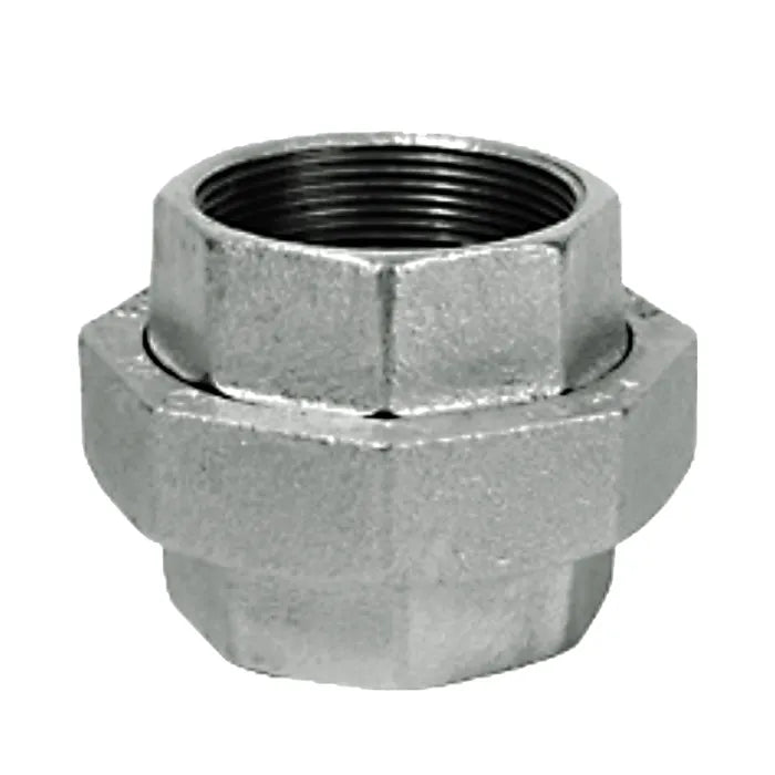 40mm galvanized pipe union made of galvanized steel with a conical threaded design