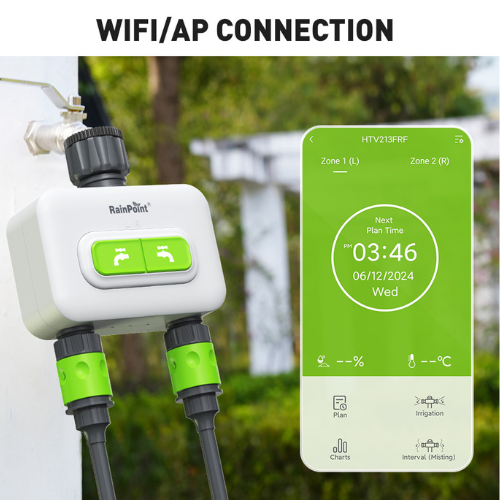 RainPoint Smart Wireless 2-Zone Water Timer