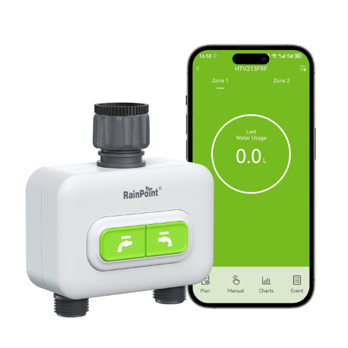 RainPoint Smart Wireless 2-Zone Water Timer