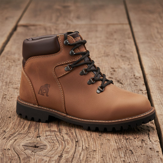 Bova Frontier Lace-Up Boot Cleat Sole Taupe Size 12