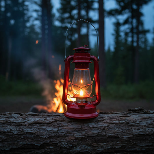 Hurricane Big Paraffin Lantern Red 34cm