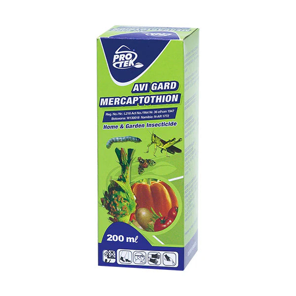 AviGard 200ml insecticide box for home and garden pest control with green packaging