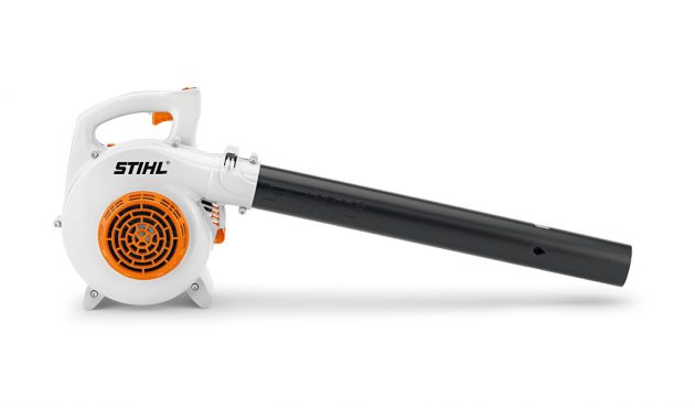 STIHL BG50 blower for sale white and orange handheld leaf blower with long black nozzle