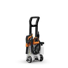 STIHL RE80 high pressure cleaner with ergonomic handle and wheels for easy mobility