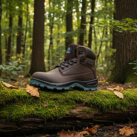 GRITTGEAR-Quartz-Chocolate Smooth Leather Safety Shoes