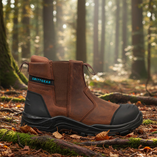 Slate-Crazy Horse Grittgear Safety Shoes