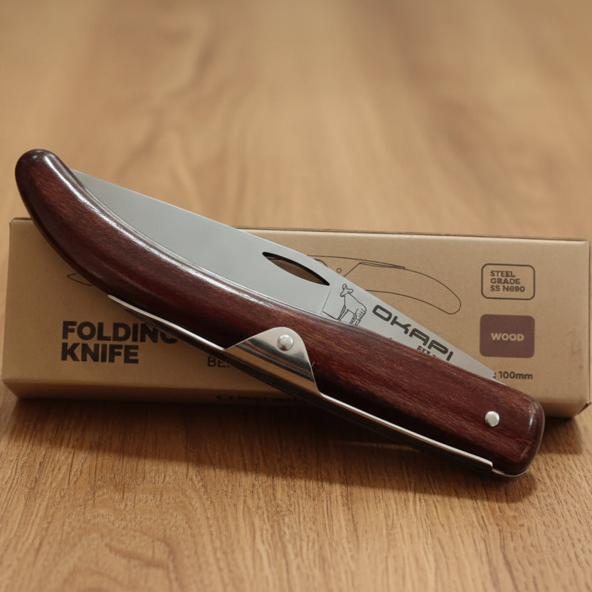 OKAPI FOLDING KNIFE WITH STAINLESS STEEL BLADE. - GP Lawnmowers