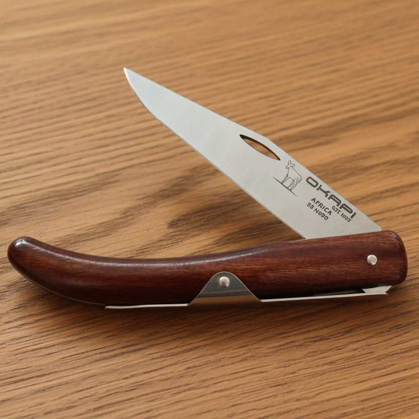 OKAPI FOLDING KNIFE WITH STAINLESS STEEL BLADE. - GP Lawnmowers