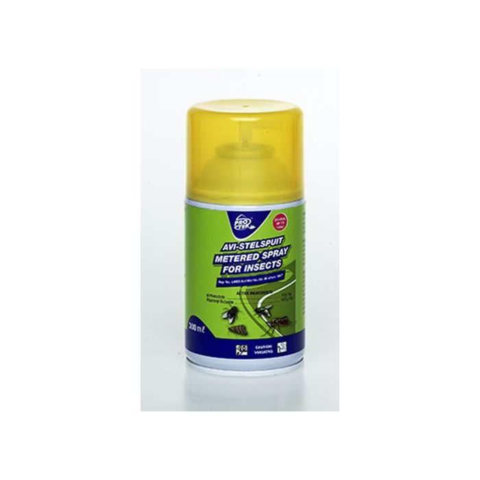 Avispray 300ml aerosol insect spray with yellow cap and green label for insect control