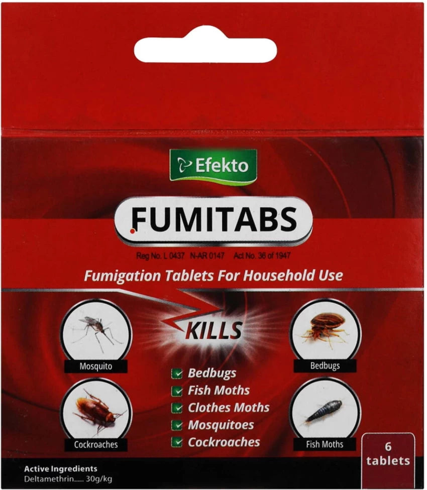 Efekto FUMITABS insect control fumigation tablets for household use kills mosquitoes bedbugs cockroaches