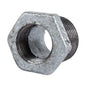 Galvanised reducing bush 25x20mm with hexagonal shape and threaded interior and exterior