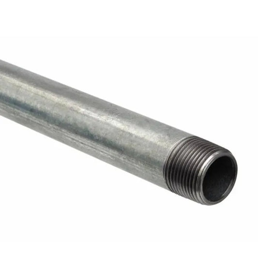 Galvanized pipe stand 25x300mm metal pipe with threaded end for industrial use