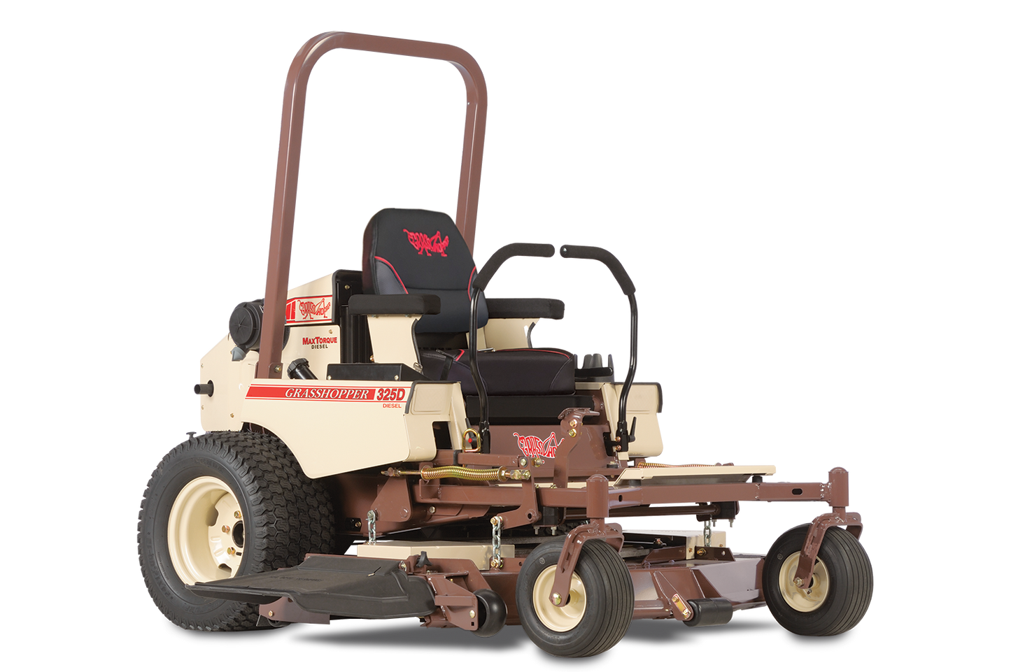 Grasshopper 325D 72 inch diesel mower with wide cutting deck and comfortable operator seat