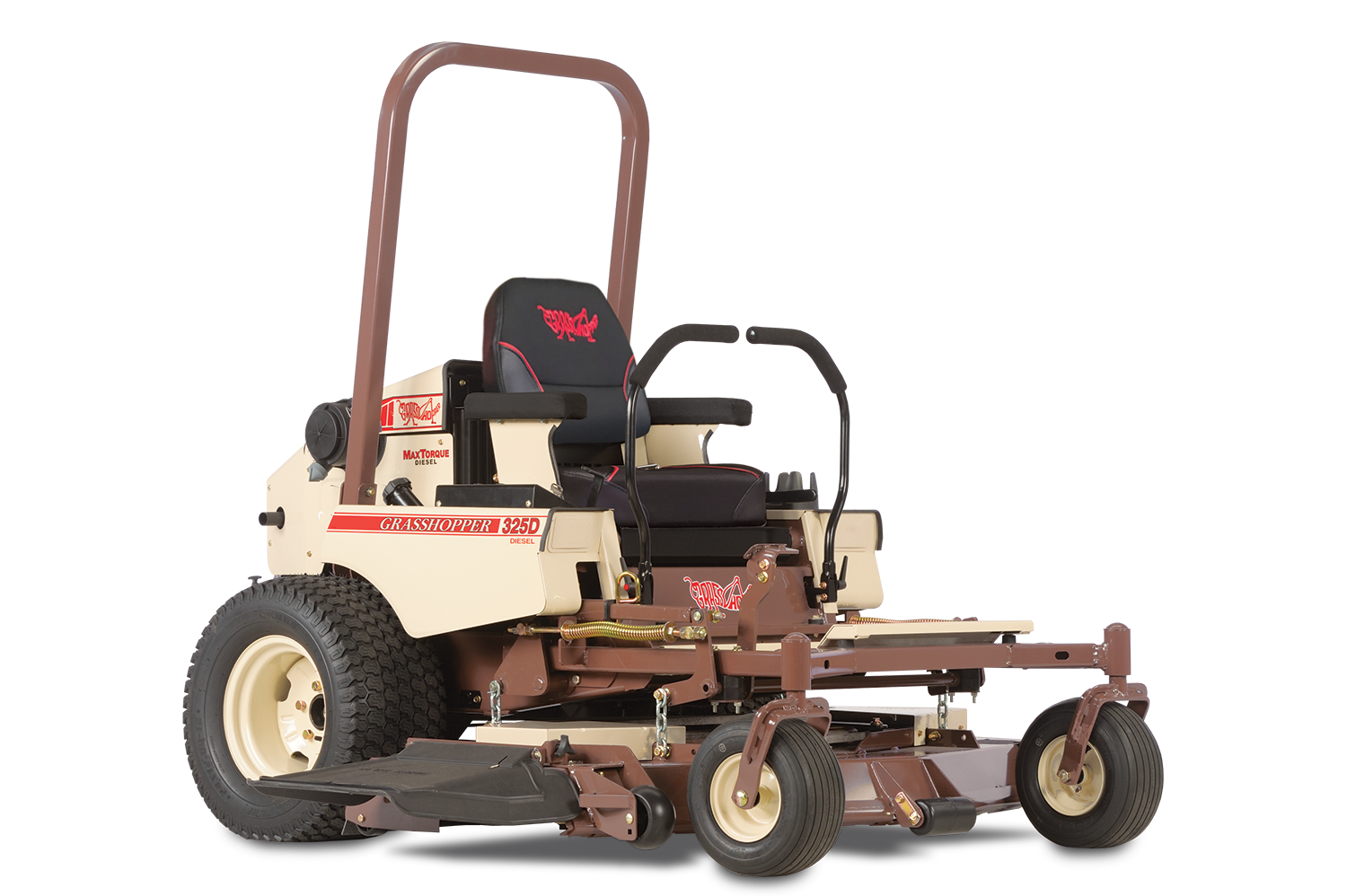 Grasshopper 325D 72 inch diesel mower with wide cutting deck and comfortable operator seat