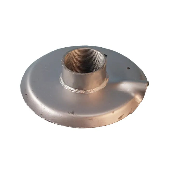 50mm galvanized steel baseplate with threaded center and welded construction