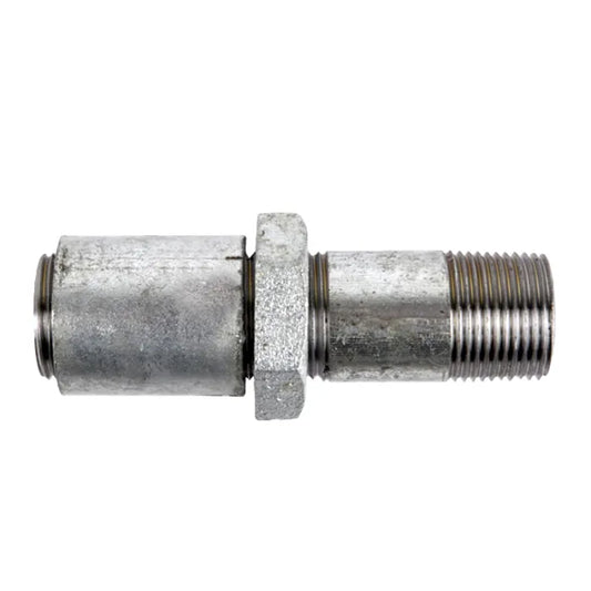 25mm galvanized pipe nipple long screw connector with hex nut for plumbing