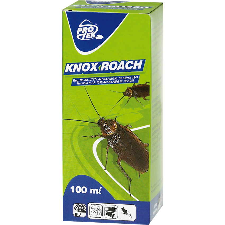 KNOX ROACH insecticide 100ml box with cockroach image for effective pest control