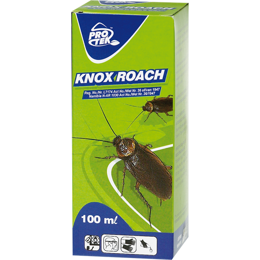 KNOX ROACH insecticide 100ml box with cockroach image for effective pest control