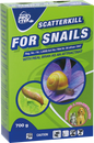 Scatterkill for snails 700g box with snail images and pet-repellent warning on green packaging
