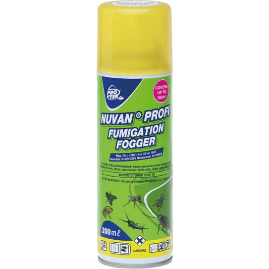NUVAN PROFI 200ml fumigation fogger aerosol spray with yellow cap for insect control