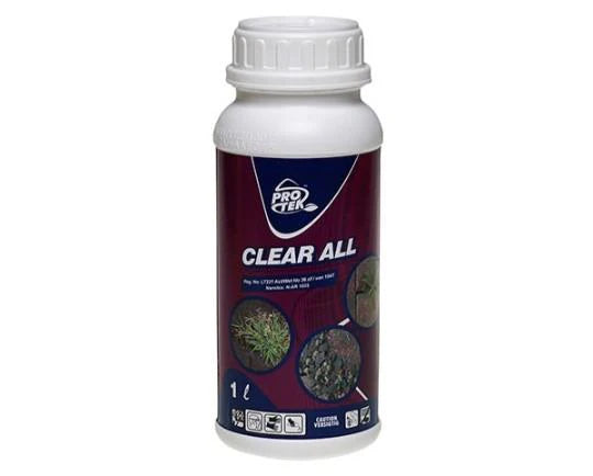 CLEAR ALL 1L weed killer concentrate 1L bottle for effective weed control in gardens and lawns