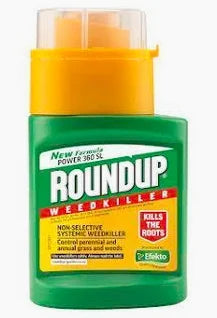 Roundup weed killer concentrate 140ml bottle with non-selective systemic formula for effective weed control