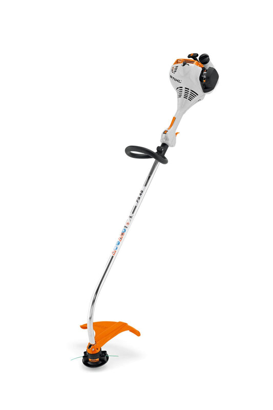 FS 45 petrol grass trimmer with orange guard and white handle FS 45 lawn trimmer for sale
