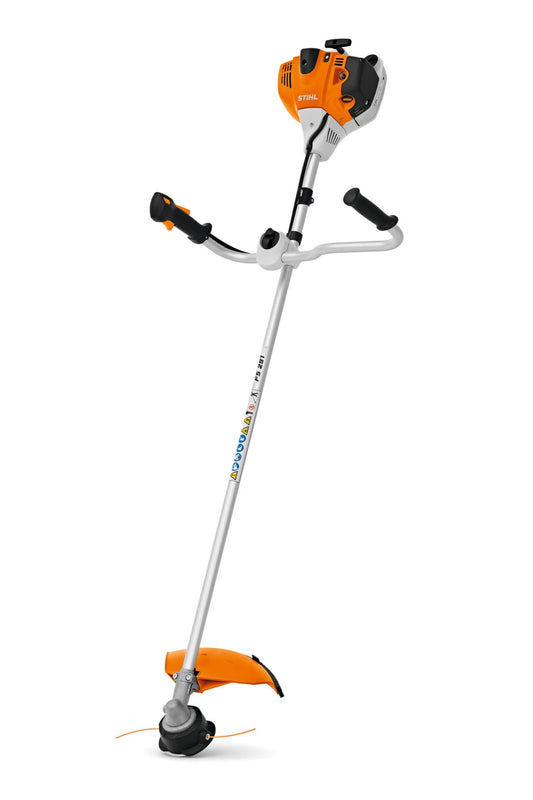STIHL FS291L brushcutter for sale with ergonomic handles and durable cutting head in orange and silver