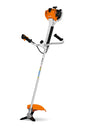 STIHL FS410 heavy duty brushcutter with orange engine and dual handle for landscaping tasks