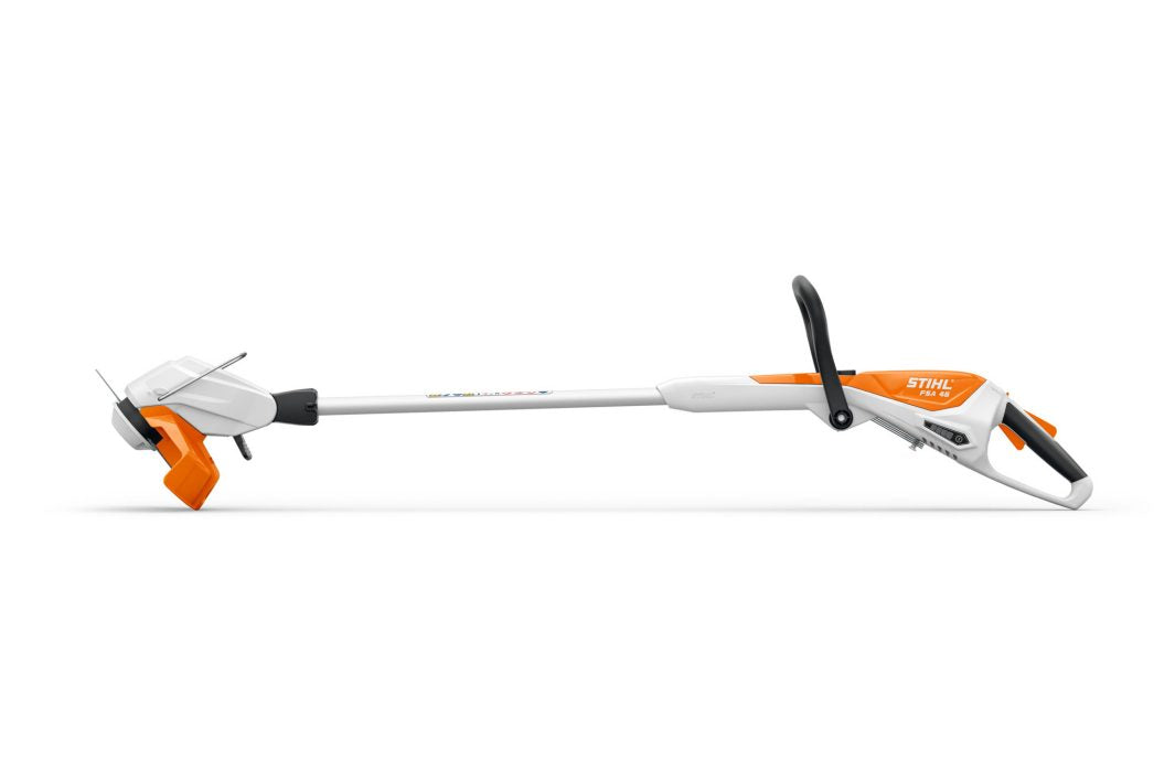 STIHL FSA45 trimmer for sale lightweight cordless garden tool with ergonomic handle and orange white design