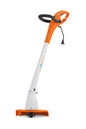 STIHL FSE31 electric trimmer with orange and white body and ergonomic handle for precise lawn edging