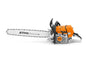 STIHL MS661C-M chainsaw for sale with long cutting bar and ergonomic handle in orange and white