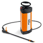 STIHL SG 31 garden sprayer with orange and white tank and black hose and nozzle
