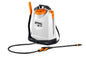 STIHL SG71 backpack sprayer white and orange with hose and spray wand for garden use