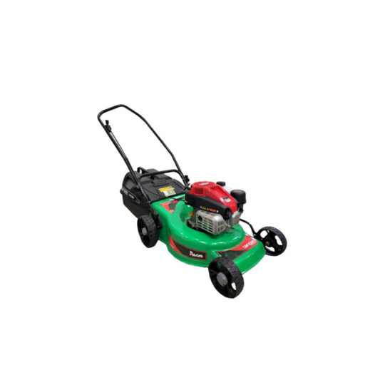 Tandem Pacer Torx VX150 lawnmower with green body, red engine cover, and black handle for efficient lawn care